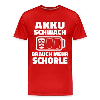 Pfalz Pfälzer Rheinland Pfalz - Männer Premium Bio T-Shirt - Rot - Vorne - Damien (186cm)
