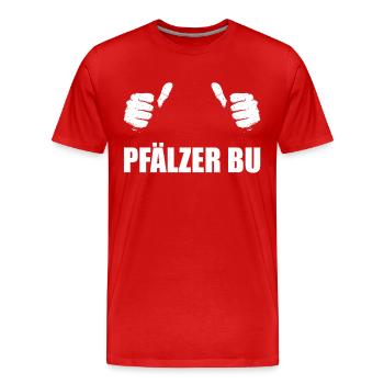 Pfalz Pfälzer Rheinland Pfalz - Männer Premium Bio T-Shirt - Rot - Vorne - Damien (186cm)