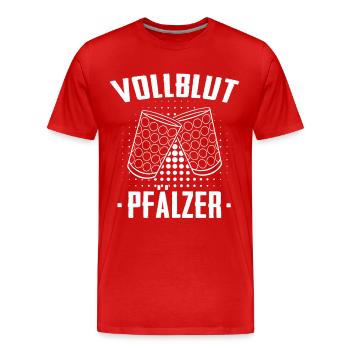 Pfalz Pfälzer Rheinland Pfalz - Männer Premium Bio T-Shirt - Rot - Vorne - Damien (186cm)