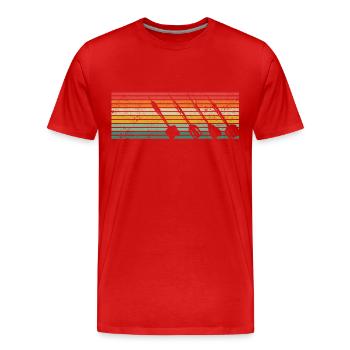 Fléchettes Fléchettes Joueur de fléchettes Fléchettes - T-shirt bio Premium Homme - rouge - Devant - Damien (186cm)