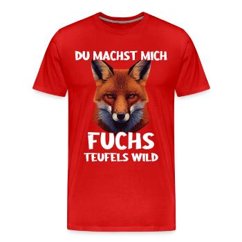 Fuchs Füchse Wildtier Waldtier Rotfuchs - Männer Premium Bio T-Shirt - Rot - Vorne - Damien (186cm)