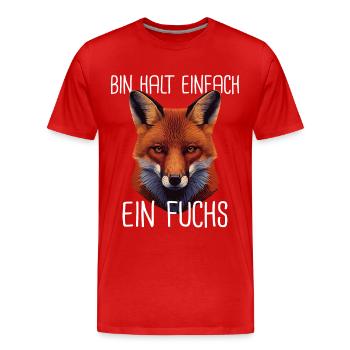 Fuchs Füchse Wildtier Waldtier Rotfuchs - Männer Premium Bio T-Shirt - Rot - Vorne - Damien (186cm)