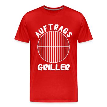 Grillen Grill BBQ Barbecue Grillschürze Griller - Männer Premium Bio T-Shirt - Rot - Vorne - Damien (186cm)