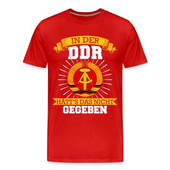 Ostdeutschland Osten Ossi DDR Heimat Ostblock - Männer Premium Bio T-Shirt - Rot - Vorne - Damien (186cm)