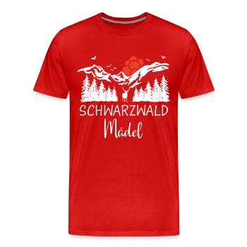 Schwarzwald Schwarzwälder Baden-Württemberg - Männer Premium Bio T-Shirt - Rot - Vorne - Damien (186cm)