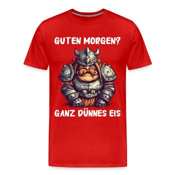 Deus Vult Kreuzritter Tempelritter Mittelalter - Männer Premium Bio T-Shirt - Rot - Vorne - Damien (186cm)