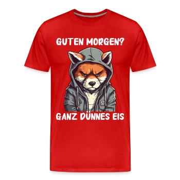 Fuchs Füchse Wildtier Waldtier Rotfuchs - Männer Premium Bio T-Shirt - Rot - Vorne - Damien (186cm)