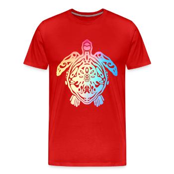 Tortue tortue tortue - T-shirt bio Premium Homme - rouge - Devant - Damien (186cm)