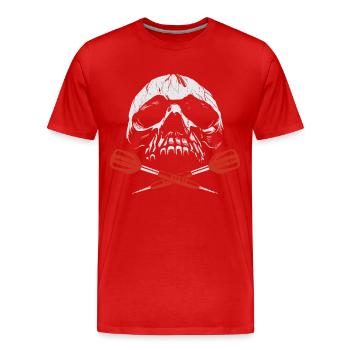 Fléchettes Fléchettes Joueur de fléchettes Fléchettes - T-shirt bio Premium Homme - rouge - Devant - Damien (186cm)