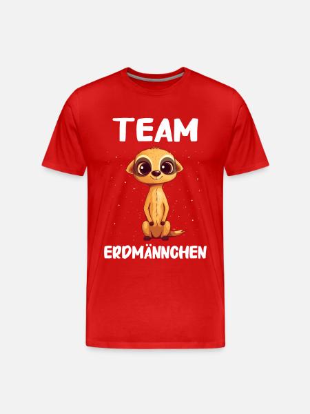 Erdmännchen Scharrtier Tier - Männer Premium Bio T-Shirt - Rot