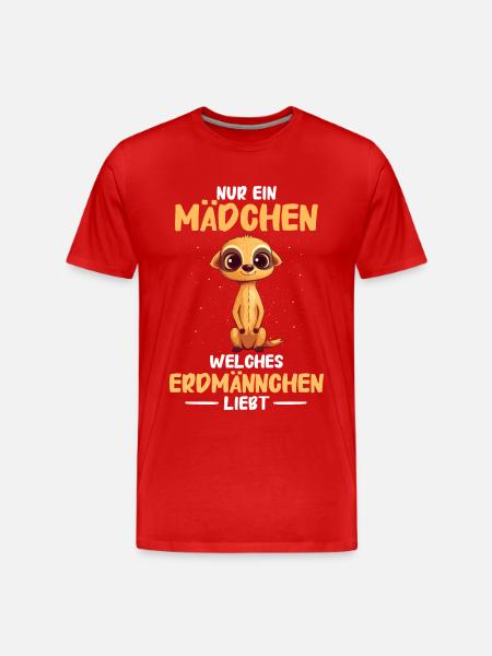 Erdmännchen Scharrtier Tier - Männer Premium Bio T-Shirt - Rot