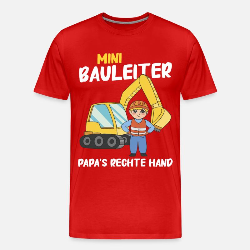 Bauleiter Bauleitung - Männer Premium Bio T-Shirt - Rot