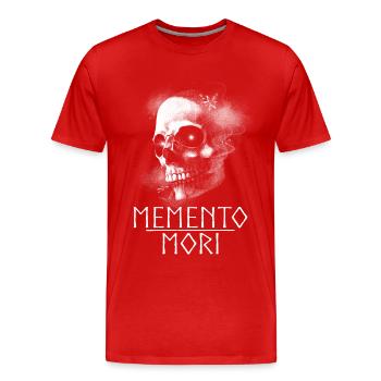 Sterblichkeit Philosophie Lateinisch Stoizismus - Männer Premium Bio T-Shirt - Rot - Vorne - Damien (186cm)