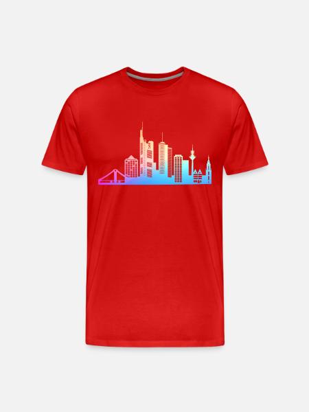 Frankfurt Hessen Deutschland Frankfurter - Männer Premium Bio T-Shirt - Rot