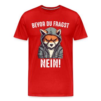 Fuchs Füchse Wildtier Waldtier Rotfuchs - Männer Premium Bio T-Shirt - Rot - Vorne - Damien (186cm)