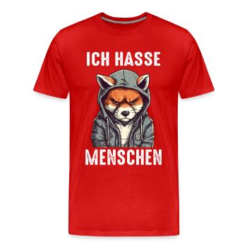 Fuchs Füchse Wildtier Waldtier Rotfuchs - Männer Premium Bio T-Shirt - Rot - Vorne - Damien (186cm)