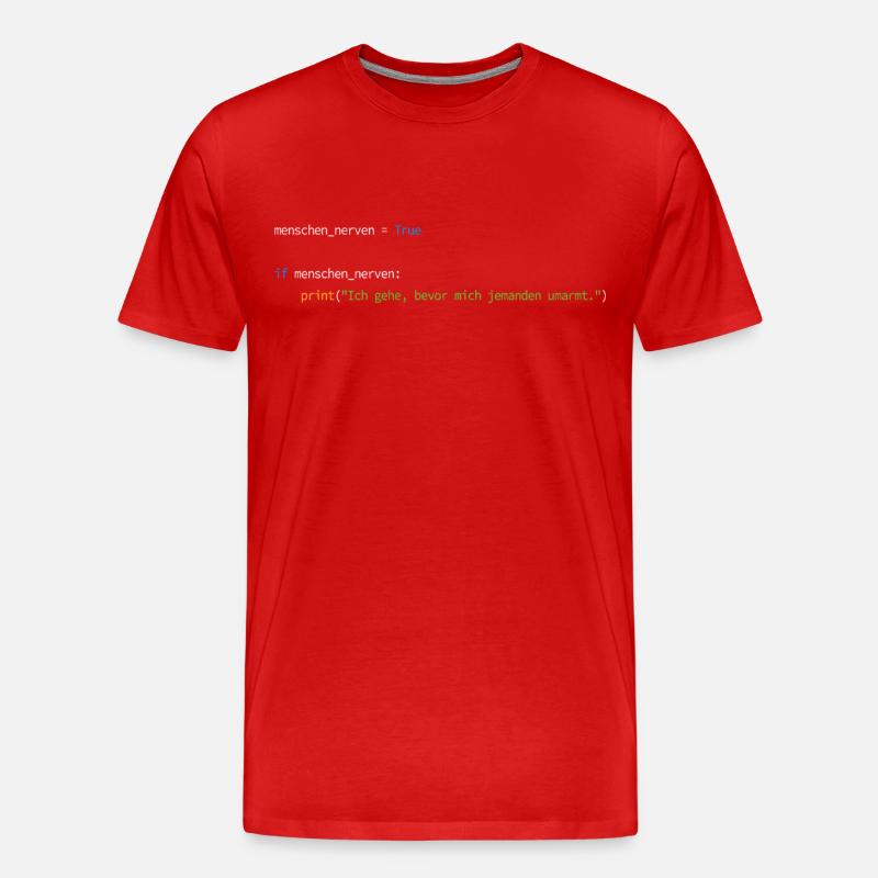 Programmierer Informatiker Nerd Softwareingenieur - Männer Premium Bio T-Shirt - Rot