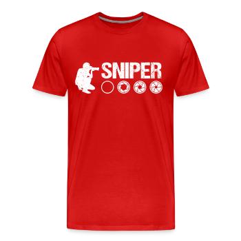 Photographe Photographie - T-shirt bio Premium Homme - rouge - Devant - Damien (186cm)