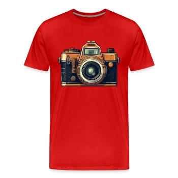 Photographe Photographie - T-shirt bio Premium Homme - rouge - Devant - Damien (186cm)