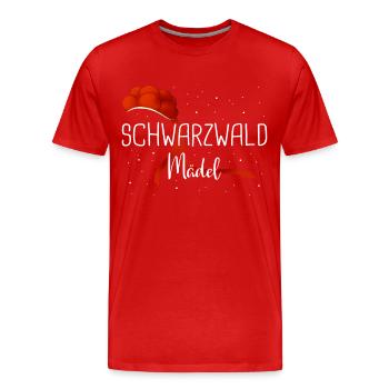 Schwarzwald Schwarzwälder Baden-Württemberg - Männer Premium Bio T-Shirt - Rot - Vorne - Damien (186cm)