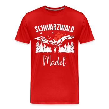 Schwarzwald Schwarzwälder Baden-Württemberg - Männer Premium Bio T-Shirt - Rot - Vorne - Damien (186cm)