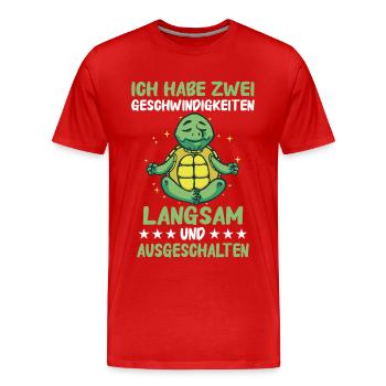 Schildkröte Meeresschildkröte Landschildkröte - Männer Premium Bio T-Shirt - Rot - Vorne - Damien (186cm)