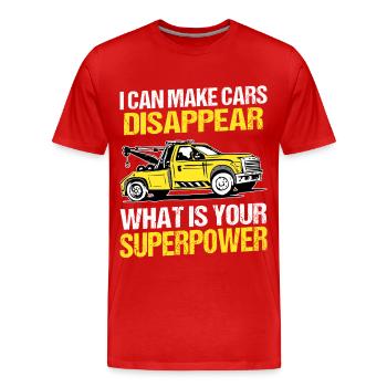 Dépanneuse - T-shirt bio Premium Homme - rouge - Devant - Damien (186cm)