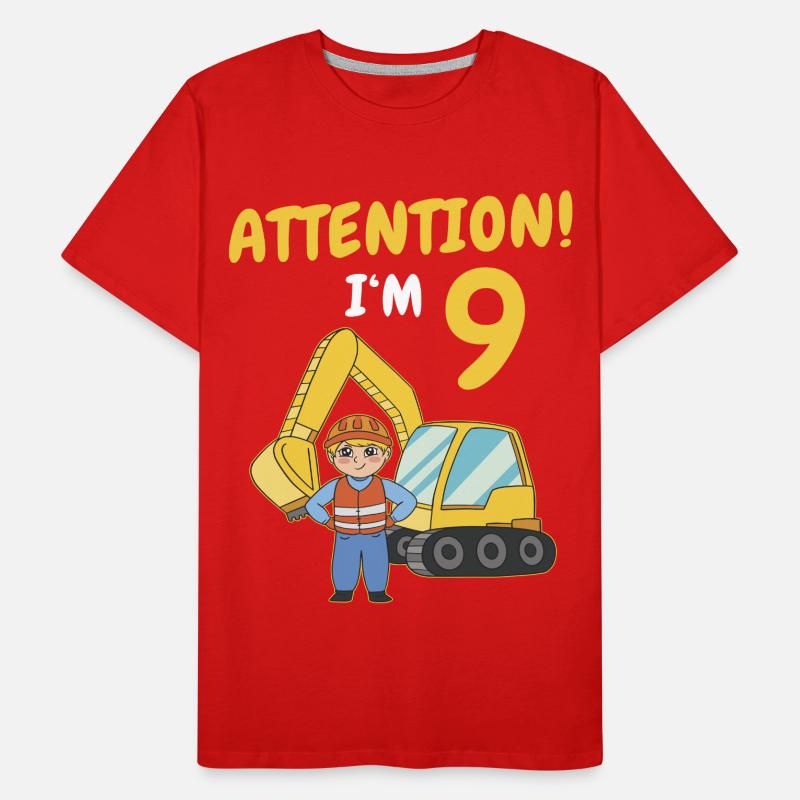 Geschenk 9 Jahre Geburtstagskind Männer Premium Bio T-Shirt