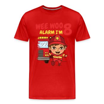 Geschenk 8 Jahre Geburtstagskind - Männer Premium Bio T-Shirt - Rot - Vorne - Damien (186cm)