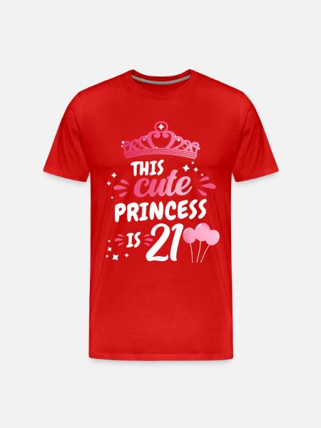 Gift 21 Years Birthday Child - Men's Premium Organic T-Shirt - red