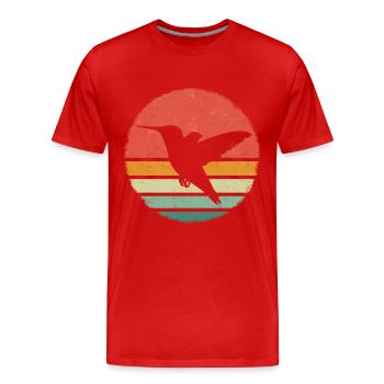 Colibri Colibri Colibri Oiseau Colibri Animal - T-shirt bio Premium Homme - rouge - Devant - Damien (186cm)