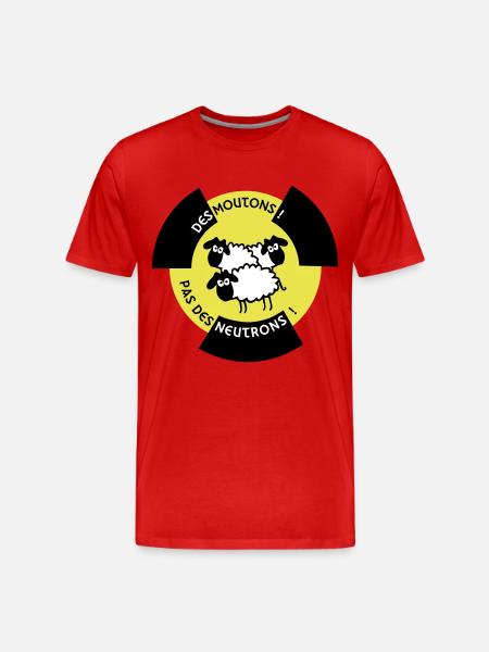 Sheep! No Neutron! - Men's Premium Organic T-Shirt - red