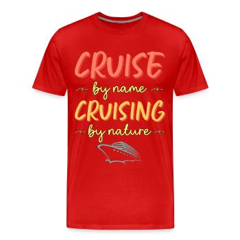 Kreuzfahrt nach Namen Kreuzfahrt durch die Natur | Lustige Kreuzfahrt - Männer Premium Bio T-Shirt - Rot - Vorne - Damien (186cm)