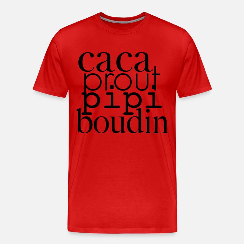 CACA prout Spule Pee - Männer Premium Bio T-Shirt - Rot
