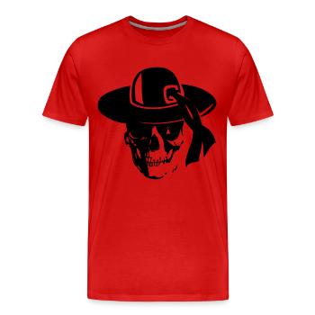 hit breizh pirate4 tete mort skull - T-shirt bio Premium Homme - rouge - Devant - Damien (186cm)