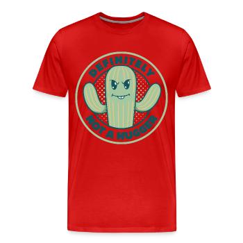 Certainement pas un câlin - T-shirt bio Premium Homme - rouge - Devant - Damien (186cm)