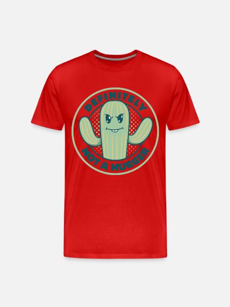 Definitiv kein Umarmer - Männer Premium Bio T-Shirt - Rot