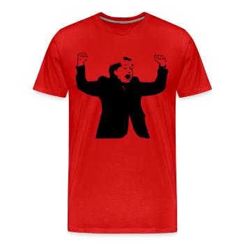 Fußballfan Angi Europameister Wahl 2021 Merkel - Männer Premium Bio T-Shirt - Rot - Vorne - Damien (186cm)