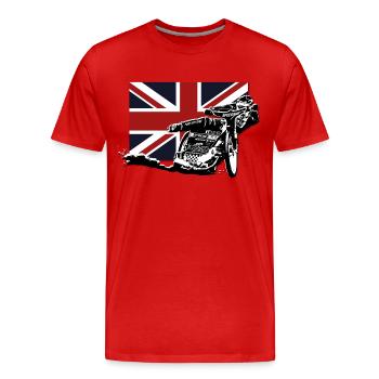 Speedway - Union Jack - Männer Premium Bio T-Shirt - Rot - Vorne - Damien (186cm)