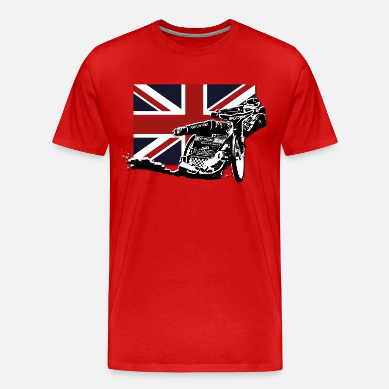 Speedway - Union Jack - Men's Premium Organic T-Shirt - red