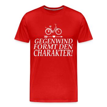 Fahrrad - Männer Premium Bio T-Shirt - Rot - Vorne - Damien (186cm)