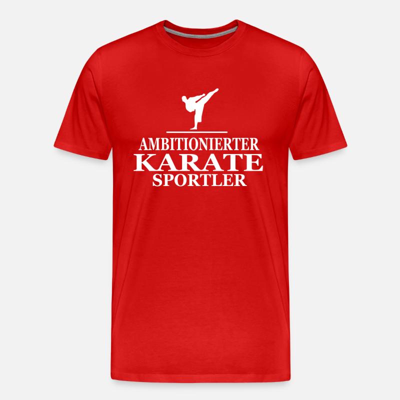 Karate, Karate Trainer - Männer Premium Bio T-Shirt - Rot