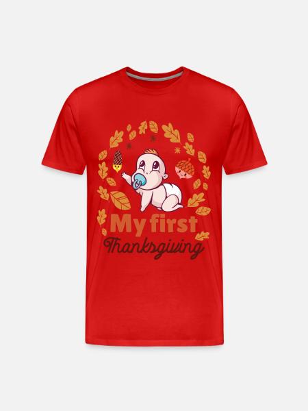My first Thanksgiving - Men's Premium Organic T-Shirt - 