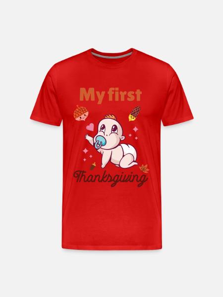 My first Thanksgiving - Men's Premium Organic T-Shirt -