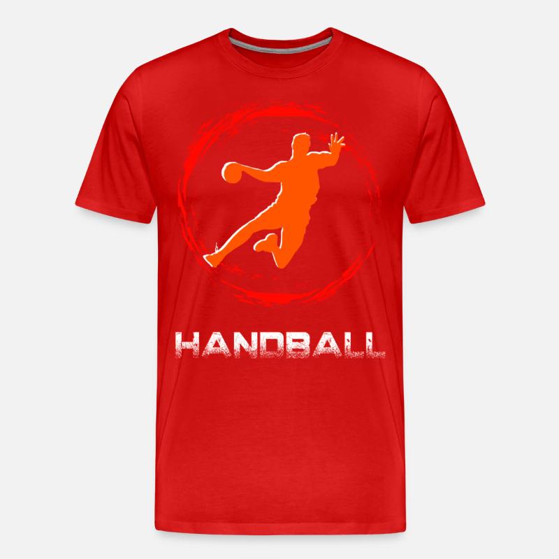 Handball - Männer Premium Bio T-Shirt - Rot