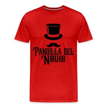 Pandilla del Novio Boyfriend Gang Groomsmen Gift - Men's Premium Organic T-Shirt - red - Front - Damien (186cm)