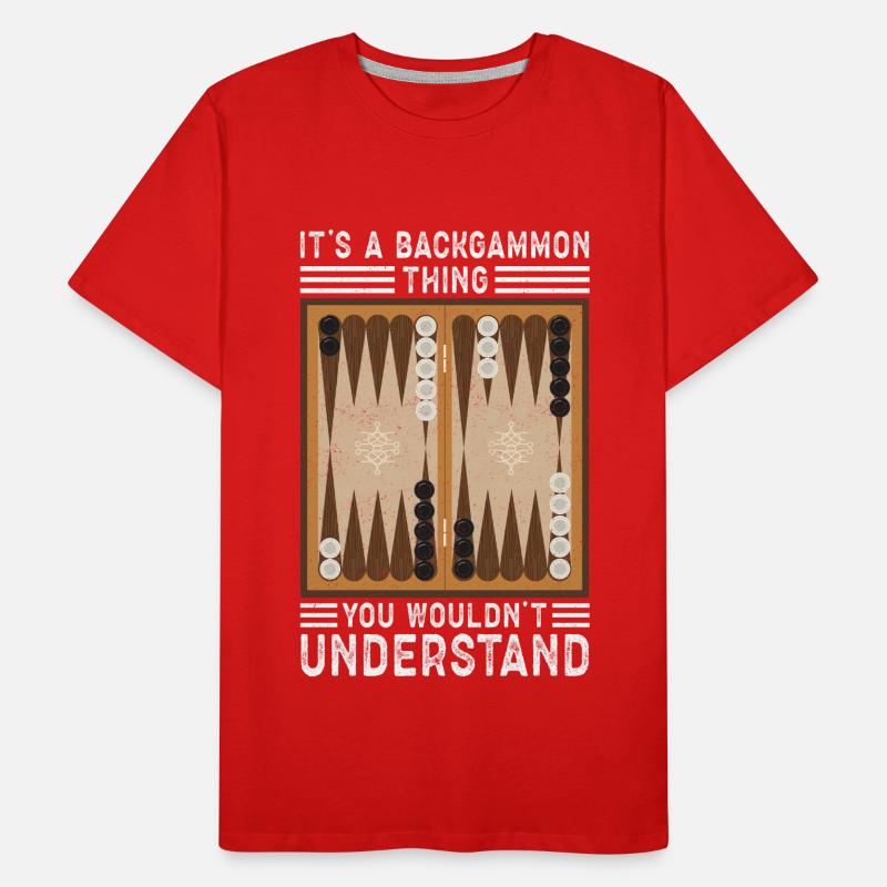 Backgammon Game | Backgammon Board Game Gift Men's Premium Organic T-Shirt