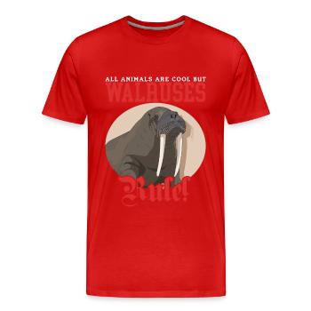 Cadeau de morse morse - T-shirt bio Premium Homme - rouge - Devant - Damien (186cm)