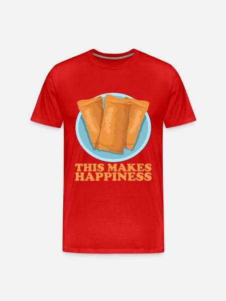 Lumpia Loempia Spring Roll Gift - Men's Premium Organic T-Shirt - red