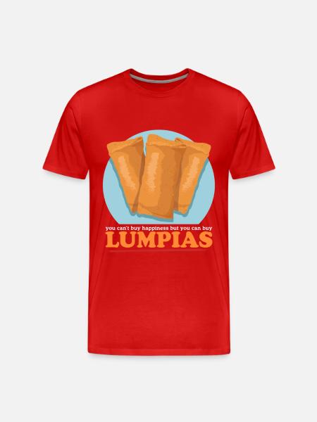 Lumpia Spring Rolls Loempia Gift - Men's Premium Organic T-Shirt - red